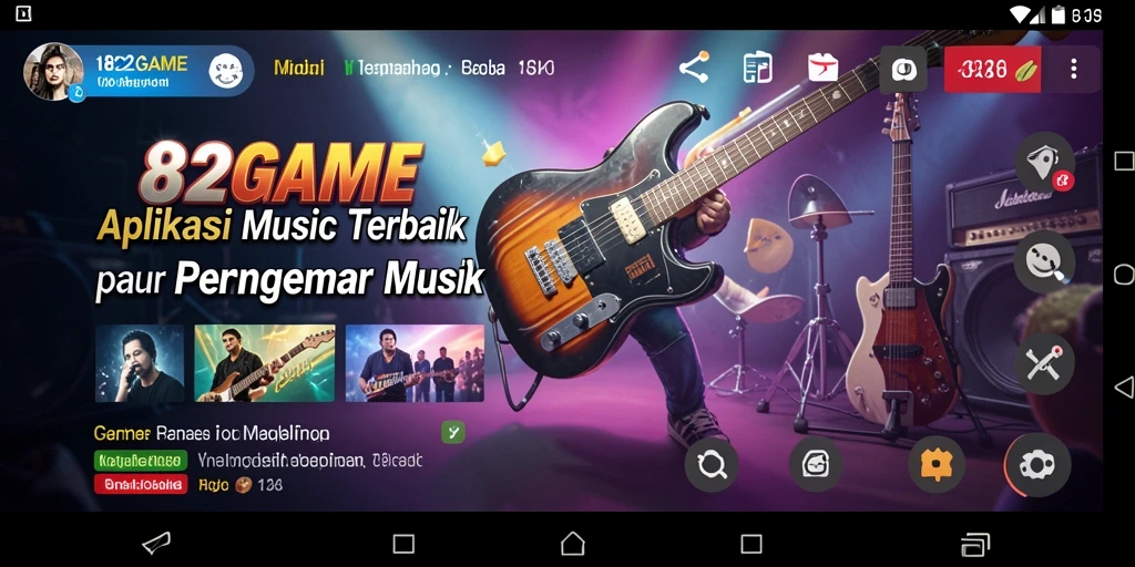 Tampilan antarmuka 182GAME saat bermain musik interaktif.