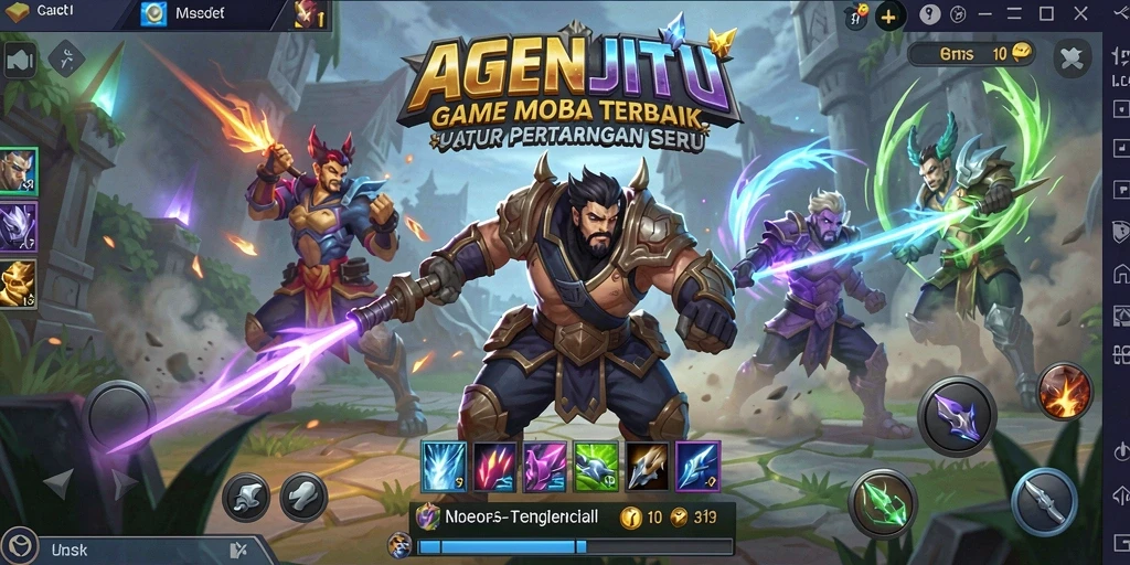 Tampilan gameplay AGENJITU yang dinamis dan menarik.