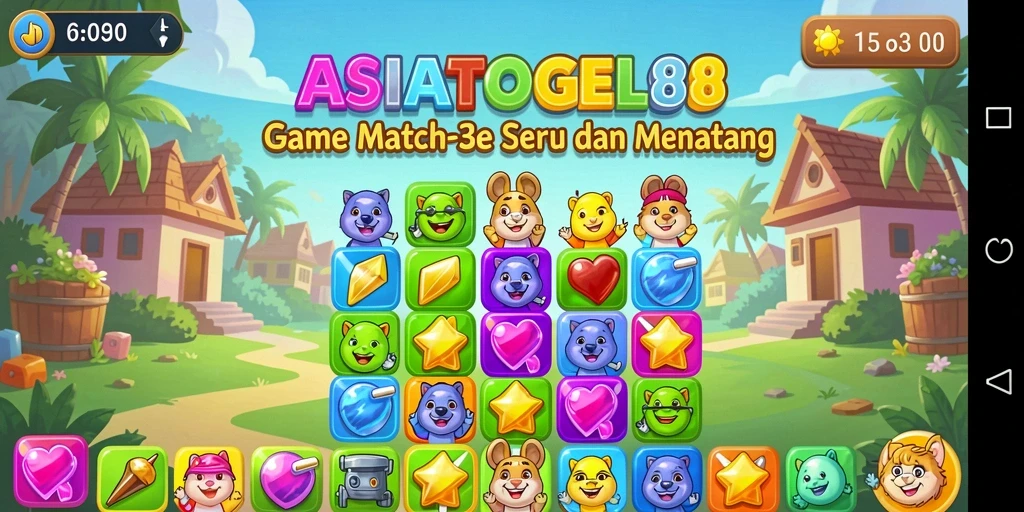 Tampilan gameplay menantang dan penuh warna dari ASIATOGEL88.