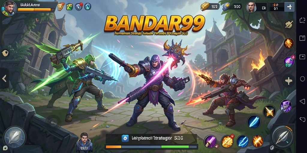 Screenshot utama menunjukkan aksi strategis dalam permainan SLG yang menegangkan.