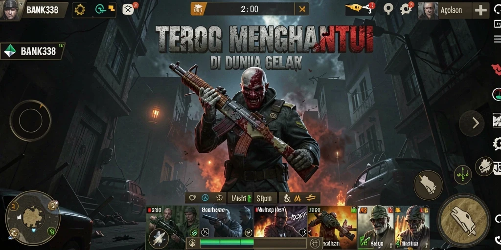 Tangkapan layar menampilkan gameplay menakutkan dari BANK338.