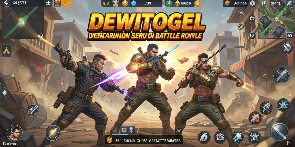 Tampilan gameplay seru DEWITOGEL di medan perang Battle Royale.