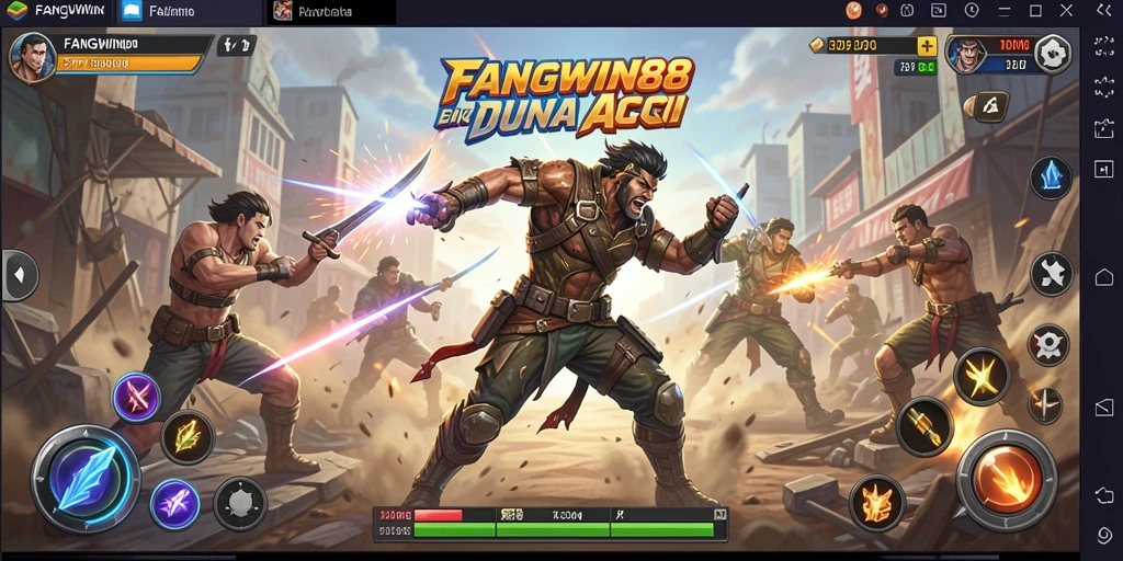 Tangkapan layar utama FANGWIN88 menunjukkan pertarungan aksi yang mendebarkan.
