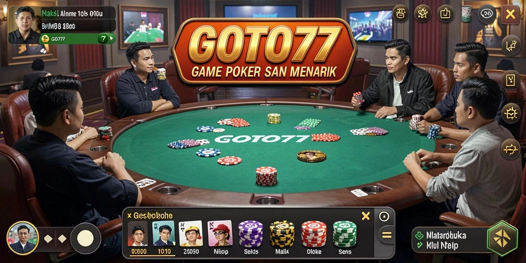 Tampilan gameplay GOTO77 yang seru dalam permainan Poker.