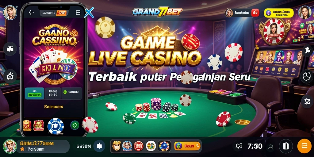 Tampilan gameplay Live Casino yang menarik di GRAND77BET.