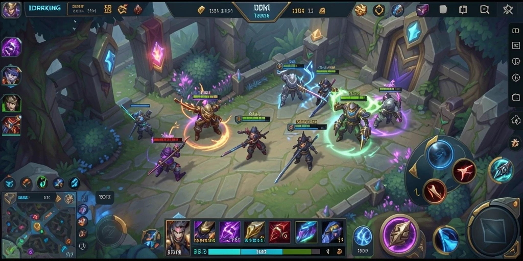Tampilan menarik dari gameplay MOBA yang seru.