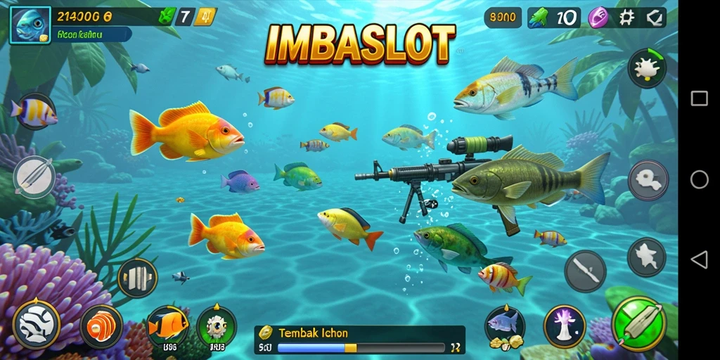 Tangkapan layar dari gameplay seru Tembak Ikan di IMBASLOT.