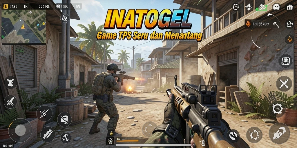 Screenshot gameplay INATOGEL yang menampilkan aksi TPS yang mendebarkan.