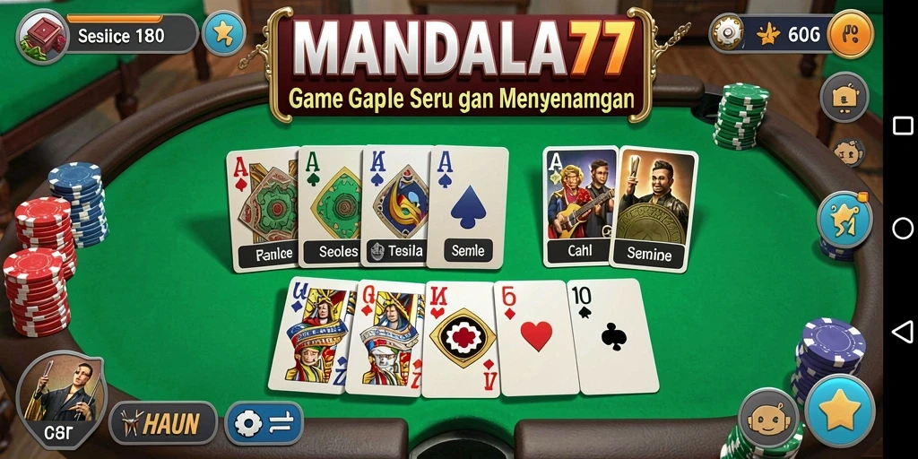 Tampilan gameplay MANDALA77 yang seru dan interaktif.