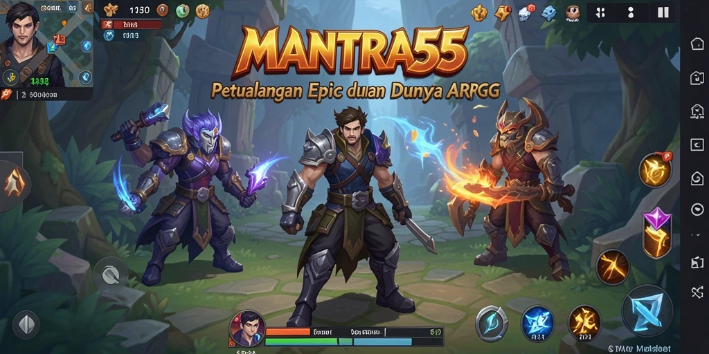 Gameplay seru dan mendebarkan di dunia ARPG MANTRA55.
