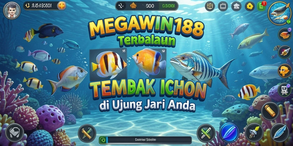 Screenshot gameplay MEGAWIN188 menampilkan aksi menembak ikan yang seru.