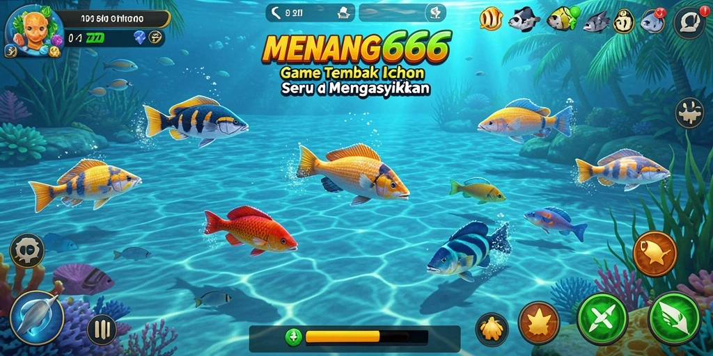 Tampilan gameplay seru dari MENANG666 saat menembak ikan.
