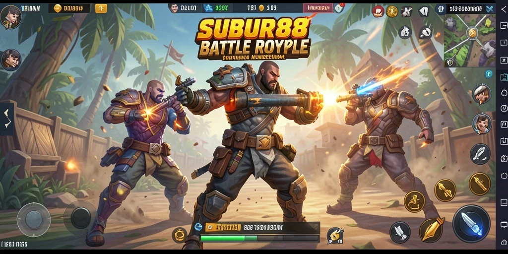 Gameplay mendebarkan dari SUBUR88 dalam pertempuran Battle Royale.