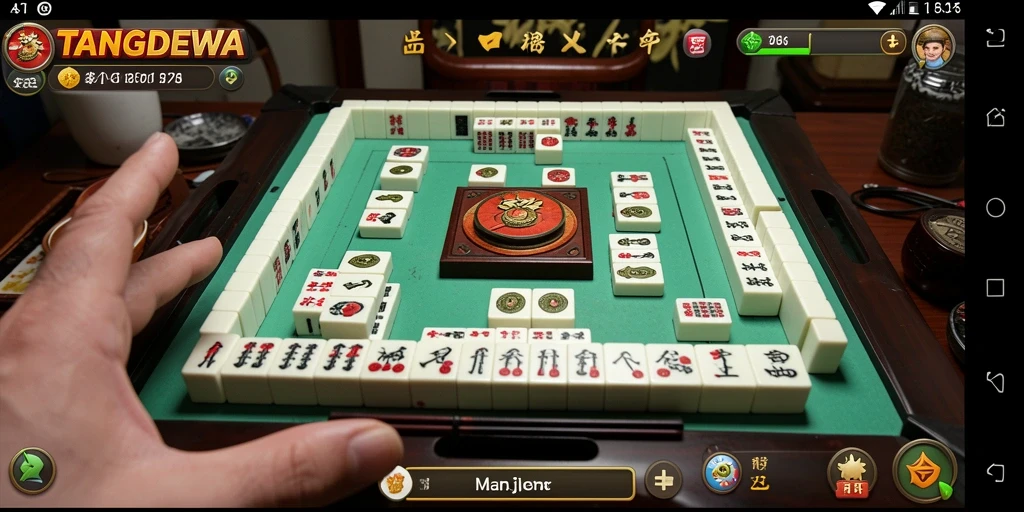 Screenshot gameplay TANGANDEWA yang menampilkan momen seru permainan Mahjong.