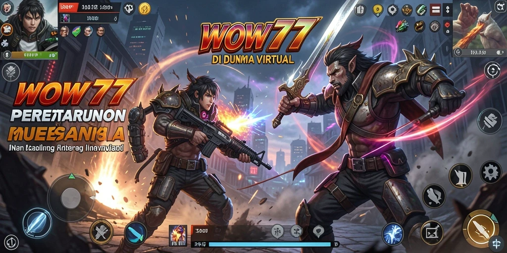Tangkapan layar menunjukkan aksi pertarungan seru dalam WOW77.